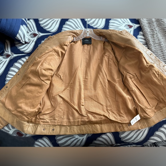 NWT Lucky Brand Leather Trucker Jacket size XL - Picture 16 of 16